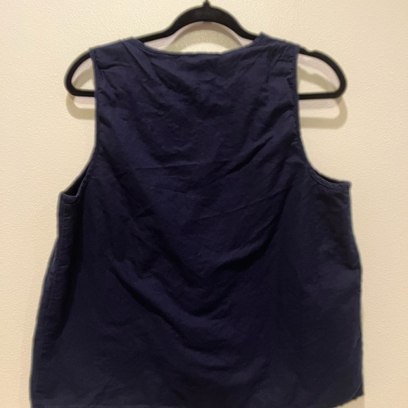 J. Crew Red and Blue Embellished Sleeveless Tank - Picture 2 of 3